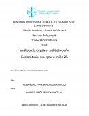 Análisis descriptivo cualitativo y/o Exploratorio con spss versión 25