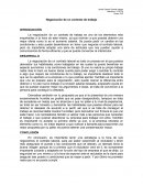Negociación de un contrato de trabajo