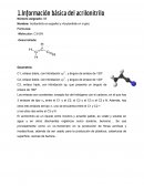 Información básica del acrilonitrilo