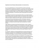 Importancia de las finanzas internacionales en el mundo de hoy