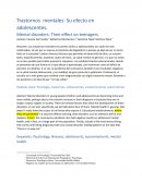 Trastornos mentales: su efecto en adolecentes