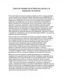 Diario de debates de la Reforma Laboral y la exposición de motivos