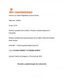 Filosofía y epistemología de la educación SI DUDO PIENSO Y SI PIENSO EXISTO