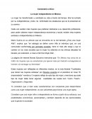 Comentario crítico: La mujer independiente en México