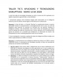 TALLER TIC´S APLICADAS Y TECNOLOGÍAS DISRUPTIVAS