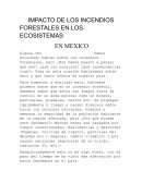 IMPACTO DE LOS INCENDIOS FORESTALES EN LOS ECOSISTEMAS