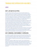 TRABAJO RECUPERACION VALORES