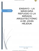 LA MASCARA REFUGIO O LA MIRADA ARQUITECTONICA DE JOHN HEJDUK