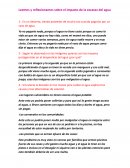 Leemos y reflexionamos sobre el impacto de la escasez del agua