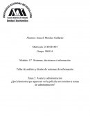 Sistemas, decisiones e información Taller de análisis y diseño de sistemas de información