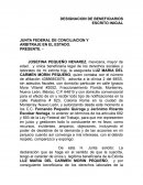 DESIGNACION DE BENEFICIARIOS ESCRITO INICIAL