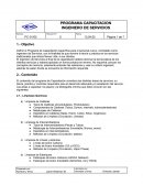 PROGRAMA CAPACITACION INGENIERO DE SERVICIOS
