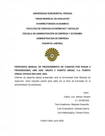 ADMINISTRACION DE EMPRESA PASANTIA LABORAL. Página 1
