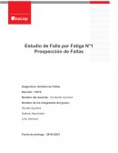 Estudio de falla por fátiga . Prospección de fallas