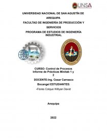 Informe de practicas Control de Procesos. Página 1