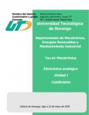 Cuestionario Diodos - Electronica Analogica