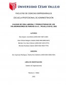 CALIDAD DE VIDA LABORAL Y PRODUCTIVIDAD DE LOS COLABORADORES DE PARDOS S.A.C.