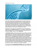 El origen de la vida