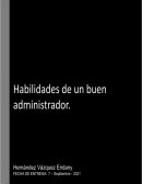 Habilidades de un buen administrador