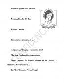 Reporte de lecturas (López Ornat Susana y Macarena Navarro Pablo.)