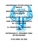 RESUMEN TOMA DE DECISIONES