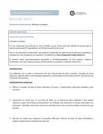 Base de datos Resultado de Aprendizaje: Reforzar conceptos. Página 1