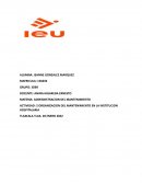 ORGANIZACION DEL MANTENIMIENTO EN LA INSTITUCION HOSPITALARIA