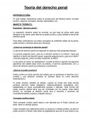 Teoría del derecho penal