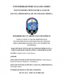 TURTLE NECK Y USO DE DISPOSITIVOS TECNOLÓGICOS EN ESTUDIANTES DE TERAPIA FISICA. Página 1