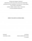 GENESIS Y EVOLUCION DE LA SOCIEDAD HUMANA