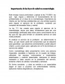 Importancia de las leyes de salud en cosmetología