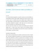 Actividad. ¿Cómo fomentar hábitos saludables en el aula?