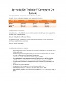 Jornada De Trabajo Y Concepto De Salario