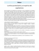 Weber La ética protestante y el espíritu del capitalismo