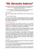 DERECHO HEBREO