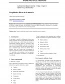 Propiedades físicas de la materia