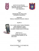 Manejo del amperímetro COMPROBACIÓN PRIMERA LEY DE KIRCHHOFF