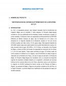 Repotenciacion del sistema electromecanico de la Bocatoma de Tuti