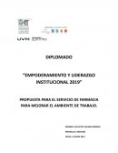PROPUESTA PARA EL SERVICIO DE FARMACIA PARA MEJORAR EL AMBIENTE DE TRABAJO