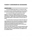 FUSION Y CONVERSION DE SOCIEDADES