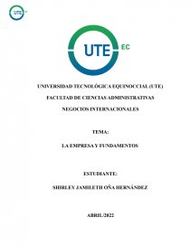 LA EMPRESA Y FUNDAMENTOS. Página 1