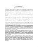 Nueva rúbrica de decisiones empresariales