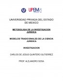 MODELOS TRADICIONALES DE LA CIENCIA JURIDICA