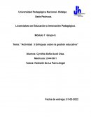Actividad Enfoques sobre la gestión educativa