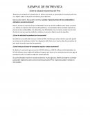 EJEMPLO DE ENTREVISTA. Sobre la situación económica del Perú
