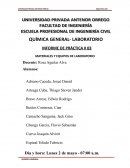 INFORME DE PRÁCTICA DE LABORATORIO # 03 MATERIALES Y EQUIPOS DE LABORATORIO