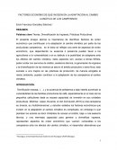 FACTORES ECONÓMICOS QUE INCIDEN EN LA ADAPTACIÓN AL CAMBIO CLIMÁTICO DE LOS CAMPESINOS