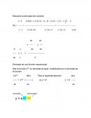Resuelve la derivada del cociente