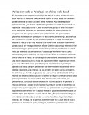Aplicaciones de la Psicología en el área de la Salud