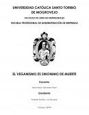 EL VEGANISMO ES SINONIMO DE MUERTE
